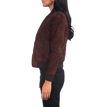 Bliss Suede Jacket Women, Brown Zing Apparel