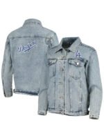 Women's Los Angeles Dodgers Bomber Jacket Denim