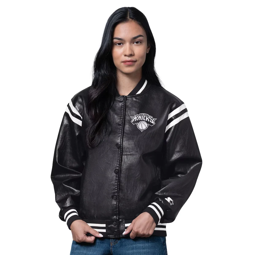 Women_s_New_York_Knicks_Starter_Jacket_Style_1 Women's New York Knicks Starter Jacket - Image 1