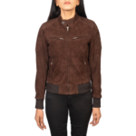 Zenna Mocha Suede Jacket Women, Brown Zing Apparel