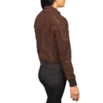 Zenna Mocha Suede Jacket Women, Brown Zing Apparel