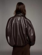 Women’s leather blouson jacket