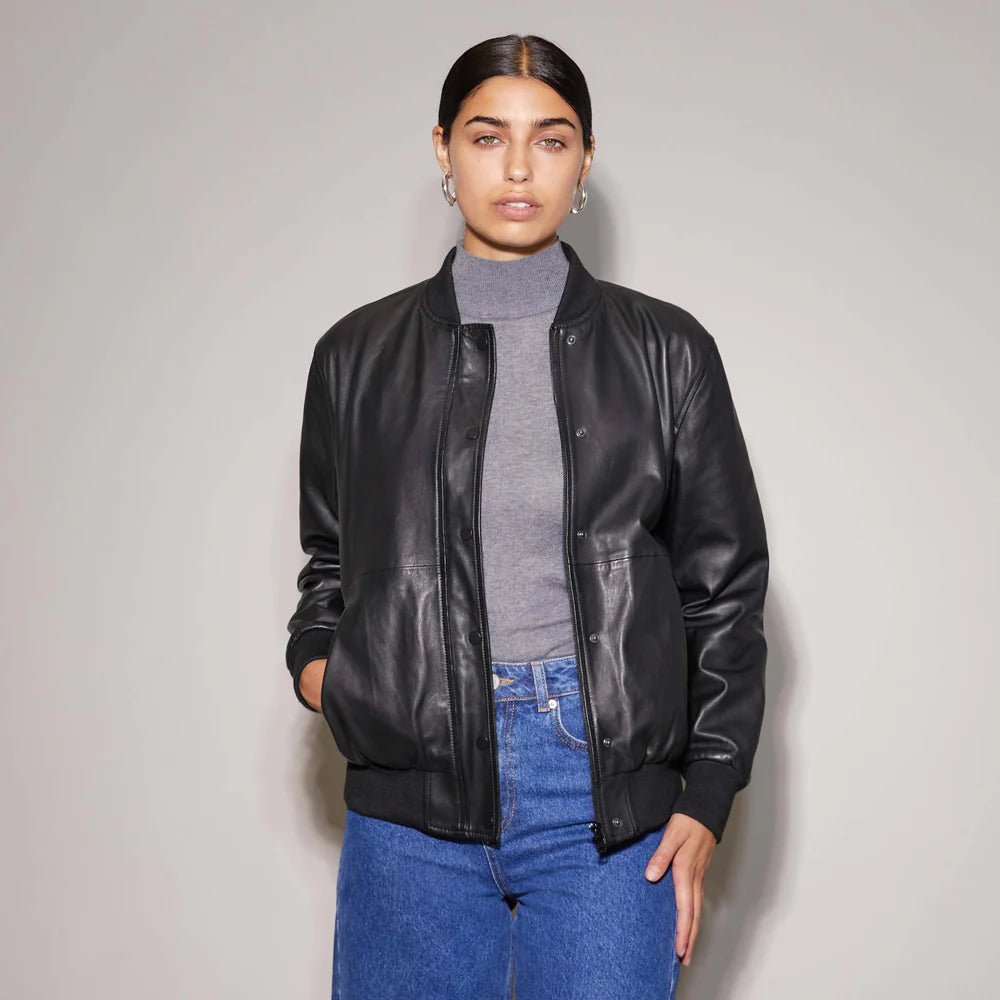 Women_s_leather_bomber_jacket Women’s leather bomber jacket