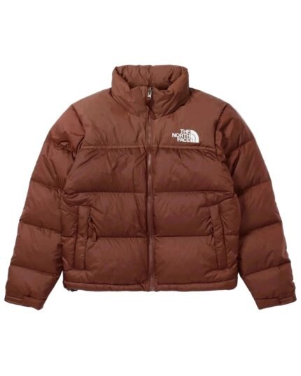 Womens-Brown-North-Face-Puffer-Jacket