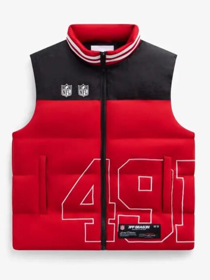 Womens-Scarlet-San-Francisco-49ers-Team-Puffer-Vest