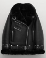 Womens-Shearling-Aviator-Jacket-Black