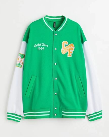 Womens-Varsity-Jacket-hm-Green