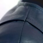 Women Biker Jacket Collarless, Midnight Blue Zing Apparel