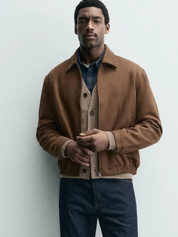 ZaraSuedeJacketMenBrown Zara Suede Jacket Men - Image 1