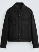Zara Suede Jacket Men Black - Image 2