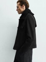 Zara Suede Jacket Men Black - Image 4