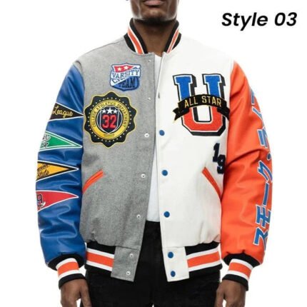 All Star Varsity Jacket Men, Multi Zing Apparel