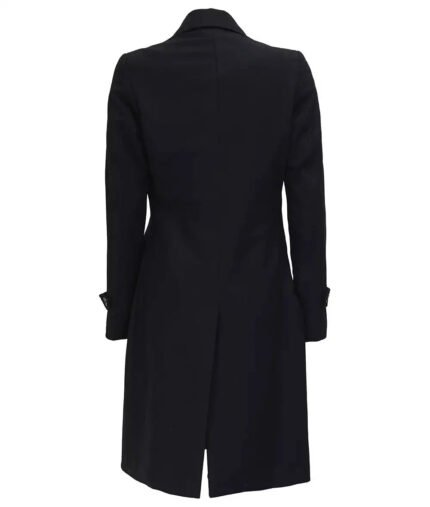 Double Breasted Wool Jacket Women, Black Zing Apparel