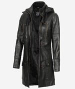 Women Long Coat - Real Leather Zip Up Zing Apparel