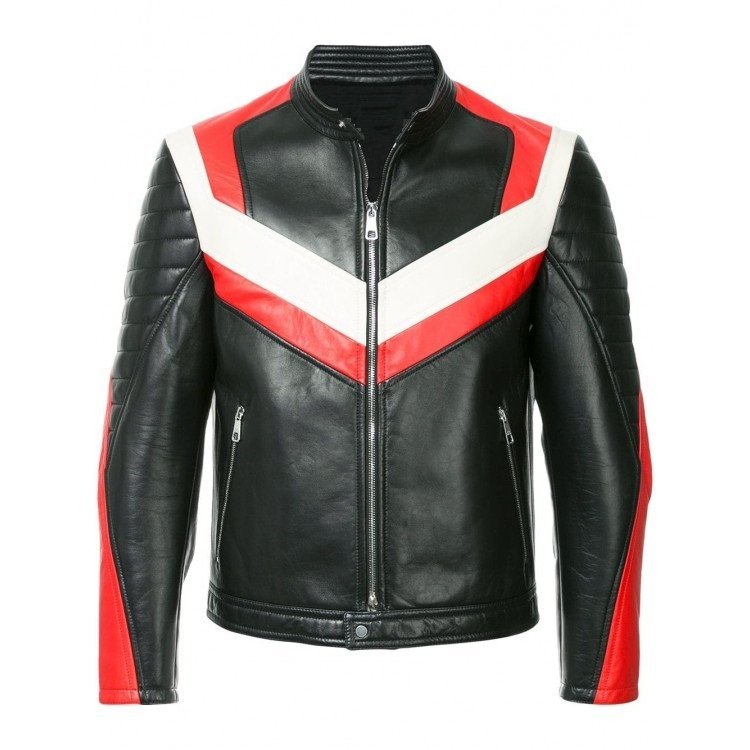 e3d4c25e-eb18-4b03-9d5b-9ce0a26966a3_d36ac5e8-07f8-4ee7-bf6a-3f849f3ff21c Red and White Panelled Sheep Leather Jacket Zing Apparel