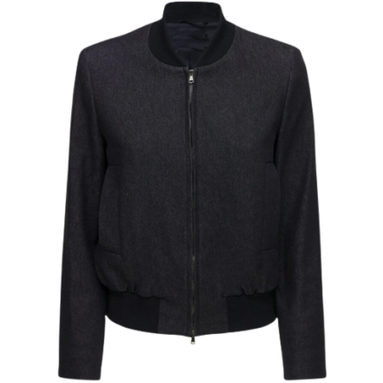 Zipper Cotton Bomber Jacket Women, Black Zing Apparel