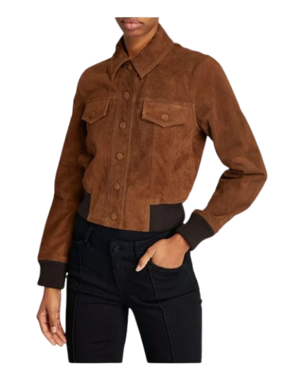 RAG & BONE Dionne Cropped Suede Jacket Zing Apparel