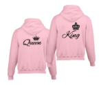 Pink king and queen hoodies