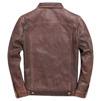 Stylish Slim Biker Jacket Men, Brown Zing Apparel