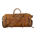 Premium Crazy Horse Leather Duffle Bag Zing Apparel