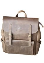 Crazy House Leather Laptop Backpack Zing Apparel