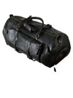 Premium Cow Leather Duffle Bag, Black Zing Apparel