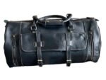 Premium Cow Leather Duffle Bag, Black Zing Apparel