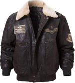 Wool Shearling Jacket Men For Winter, Fur Collar Zing Apparel