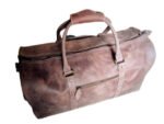 Leather Weekend Travel Bag Wilson, Brown Zing Apparel