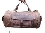 Handmade Full Grain Leather Weekender Bag Zing Apparel