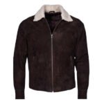 Andrew Lincoln Suede Leather Jacket, Brown Zing Apparel