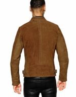 Slim Fit Brown Suede Leather Jacket Zing Apparel
