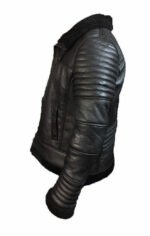 Classic Black Aviator Shearling Jacket With Fur Zing Apparel