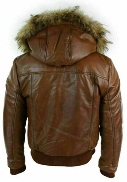Brown Modern Shearling Jacket For Men Zing Apparel