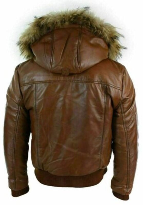 Brown Modern Shearling Jacket For Men Zing Apparel