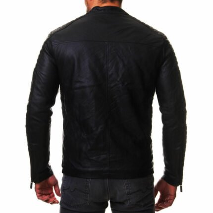 Sheep Hide Motorcycle Leather Men, Black Zing Apparel