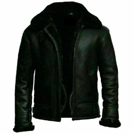 Black B3 Pilot Aviator Bomber Jacket Zing Apparel