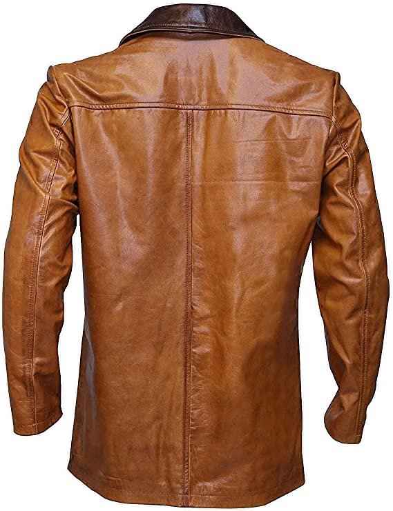 Morgan Gaming Leather Blazer Men, Brown Zing Apparel