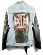 Triple H Denim Leather Jacket - Image 4